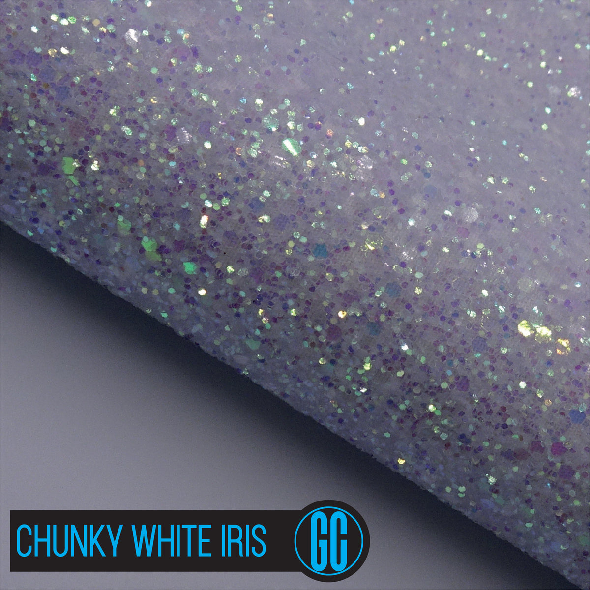 A4 Size Chunky White Iris Glitter Fabric Glitter Crafts UK